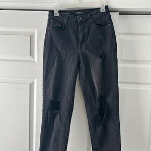 Wild Fable Black Distressed Straight Leg Jeans